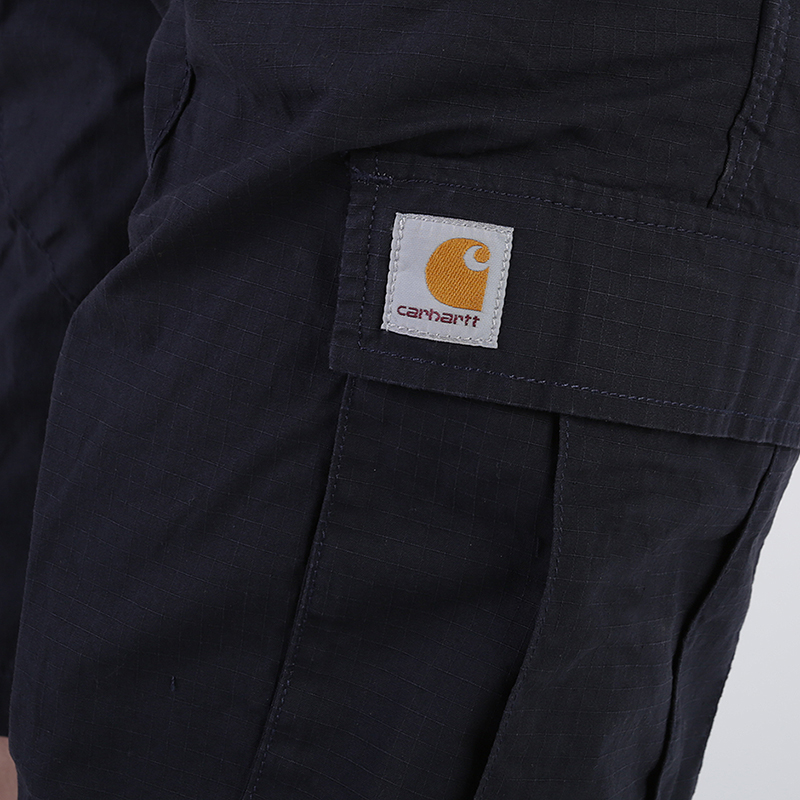 мужские синие шорты Carhartt WIP Aviation Short I009758-dark navy - цена, описание, фото 3